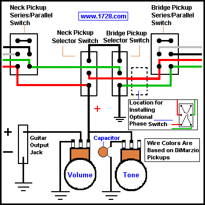 4 Way Switch Wiring Diagram With Split Humbucker from www.1728.org