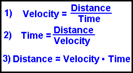 VELOCITY TIME CALCULATOR